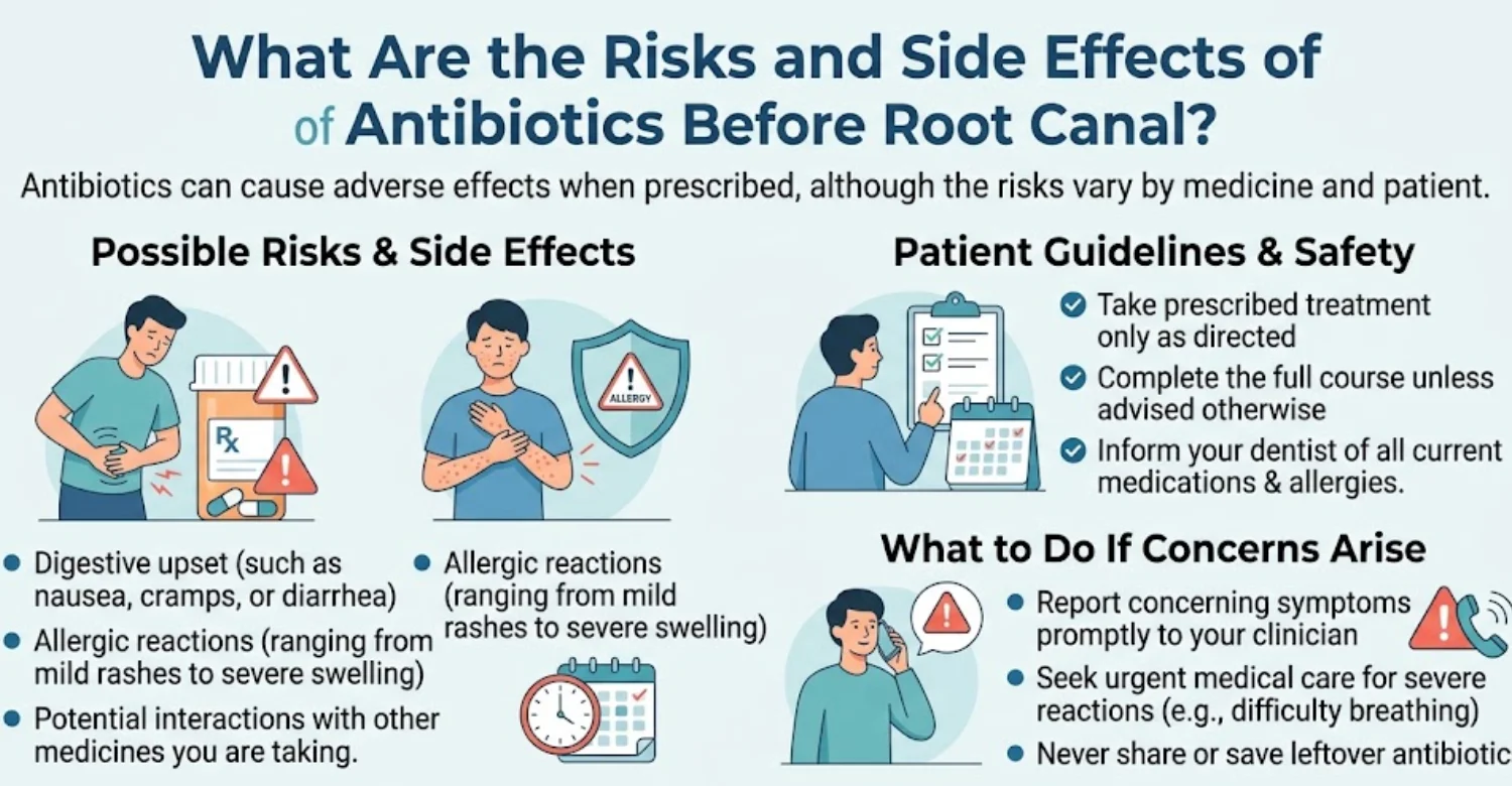 infographic Antibiotics Before Root Canal